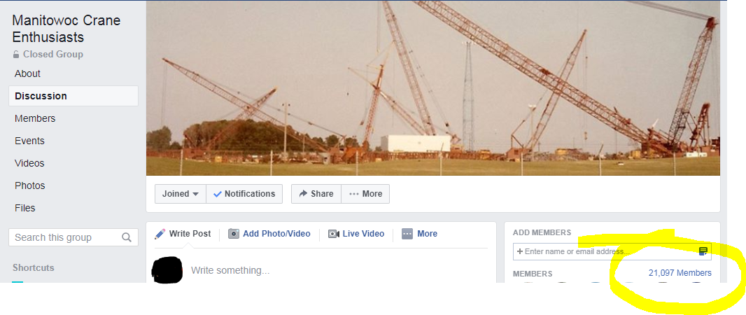 manitowoc crane enthusiasts facebook group